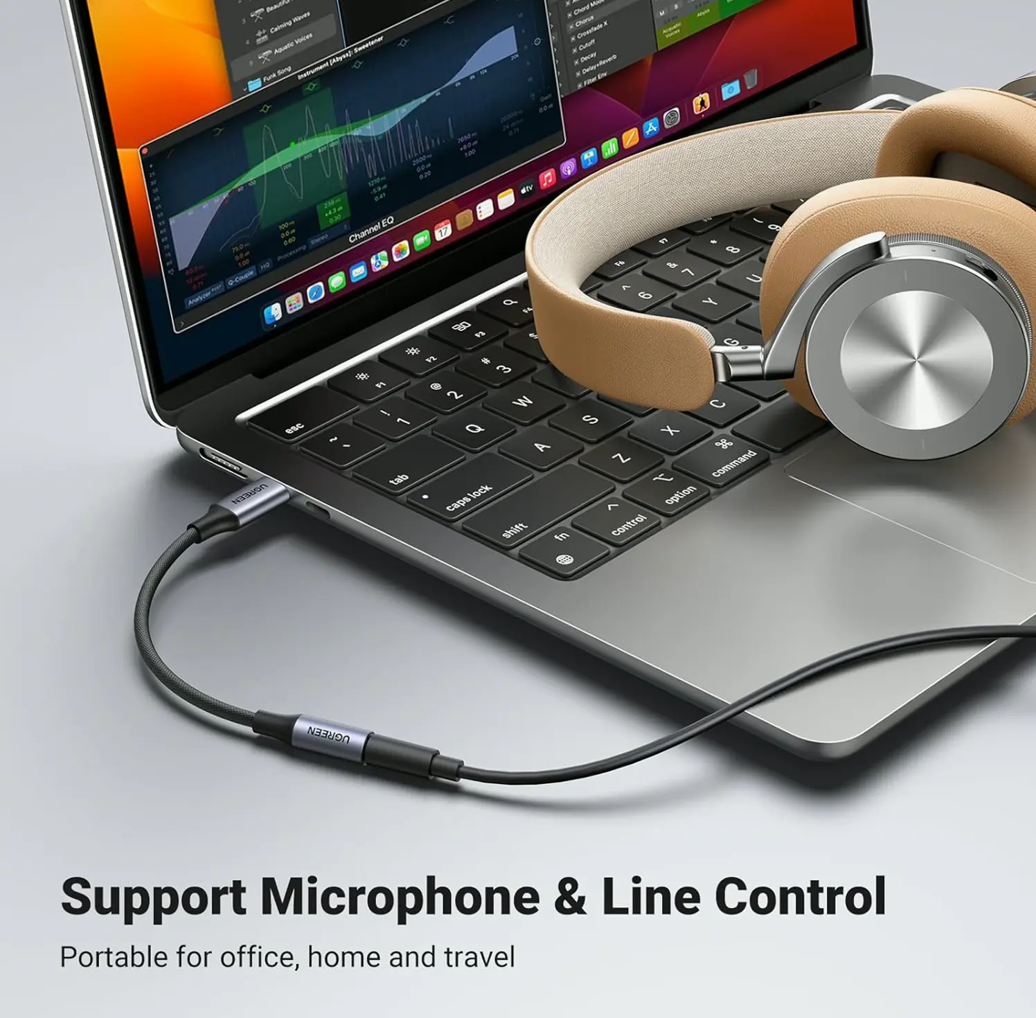 UGreen USB C to 3.5mm Aux Adapter with Headphones