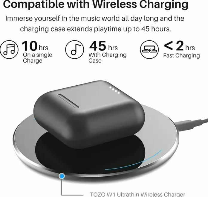 TOZO’s T6 Classic Edition Wireless Earbuds BT 5.3 Headset With Charging Case