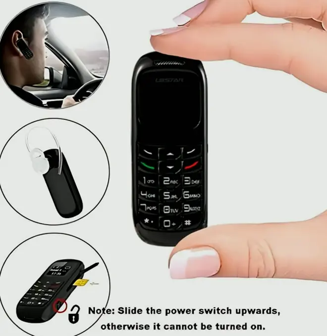 Tiny Cell Phone L8Star Black