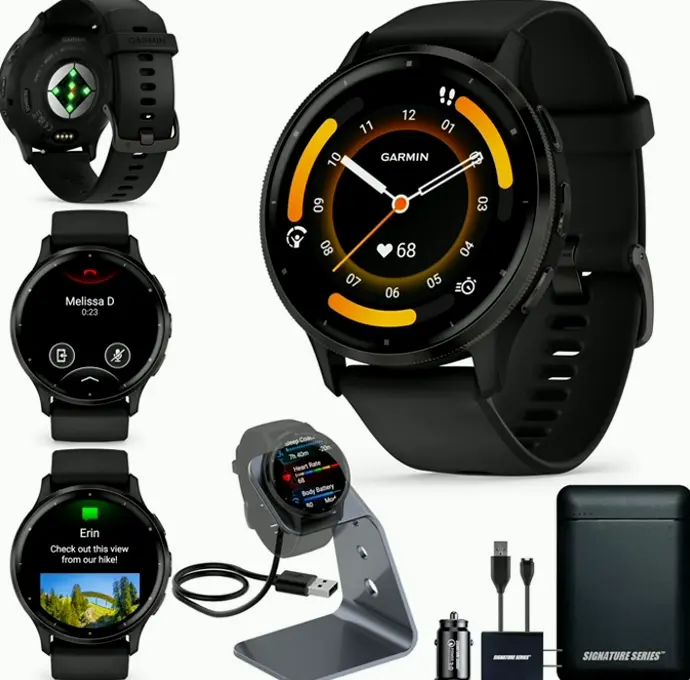 Garmin 3 Fitness Watch with AMOLED Disp.