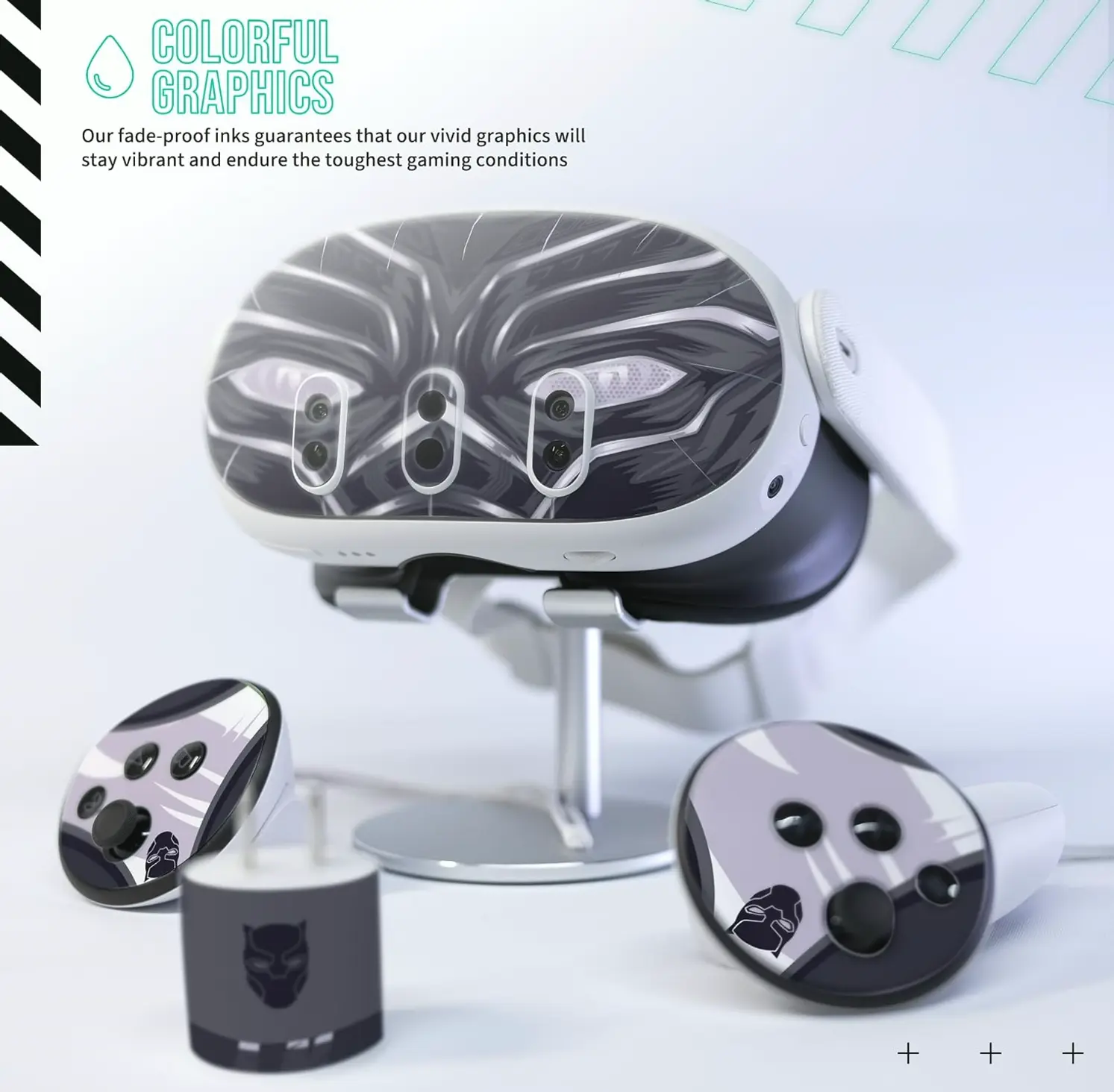 Virtual Reality Headset Black Cat Cover Kit for Oculus Quest 3