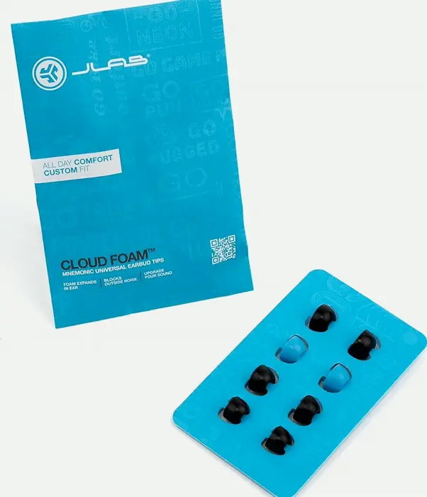 JLab Cloud Foam Earbud Cushions: Tailored Comfort, 4 Pairs