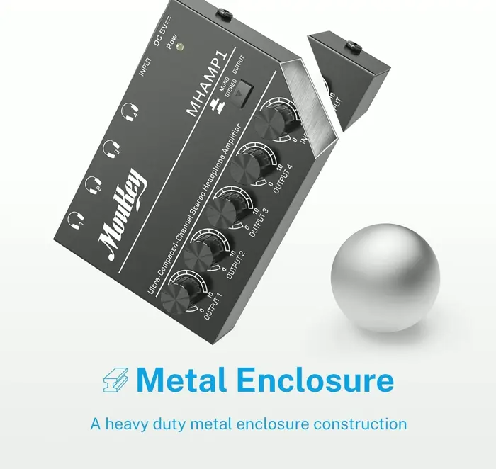 Moukey's 4-Channel Portable Headphone Amp