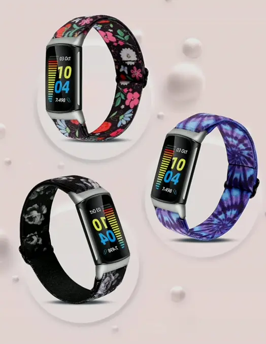 Elastic Bands for Fitbit Charge 5 - Pack of 3