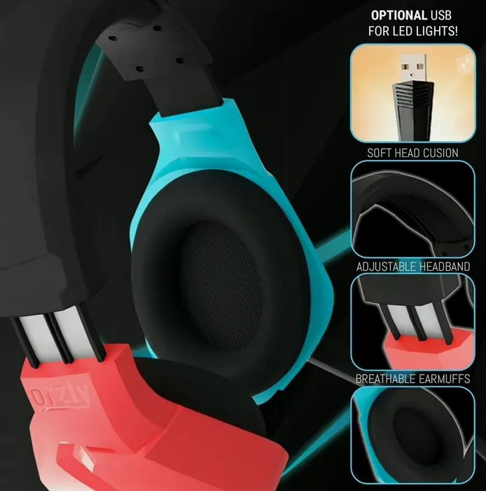 Orzly Headset featuring Mic for Switch and Lite