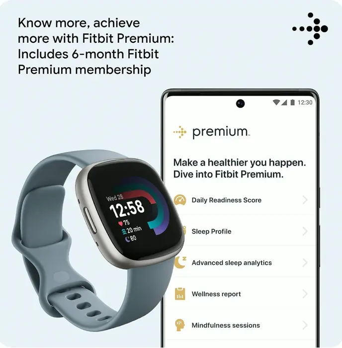 Fitbit Smartwatch 4 featuring GPS, Heart Rate