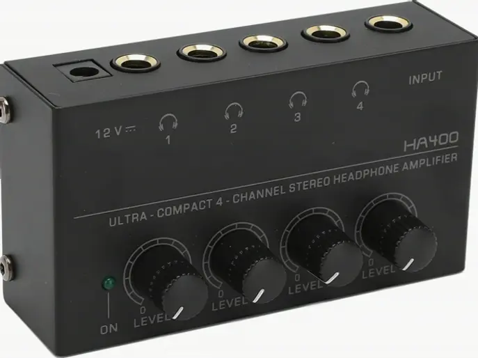 4-Channel Stereo Headphone Amplifier, Ultra-Low Noise, Mini