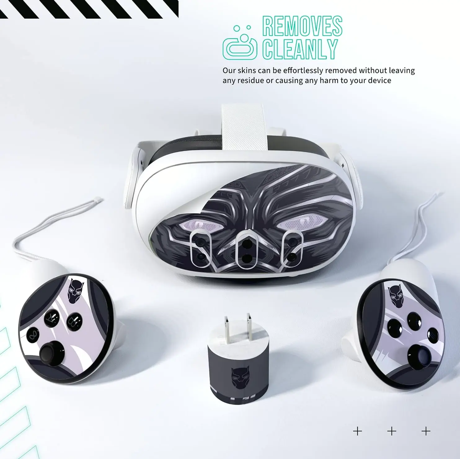 Virtual Reality Headset Black Cat Cover Kit for Oculus Quest 3