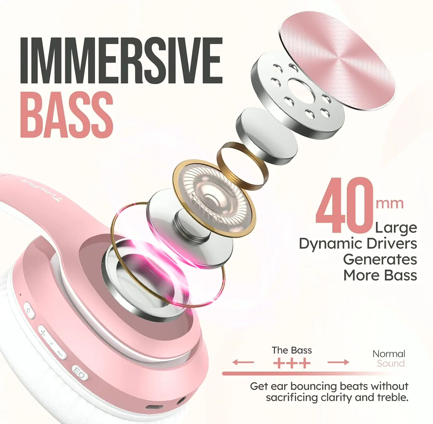 Wireless Bluetooth Headsets Lasts 80H with HiFi Stereo