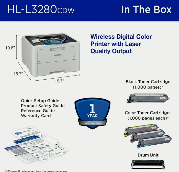 Compact Wireless Digital Laser Printer