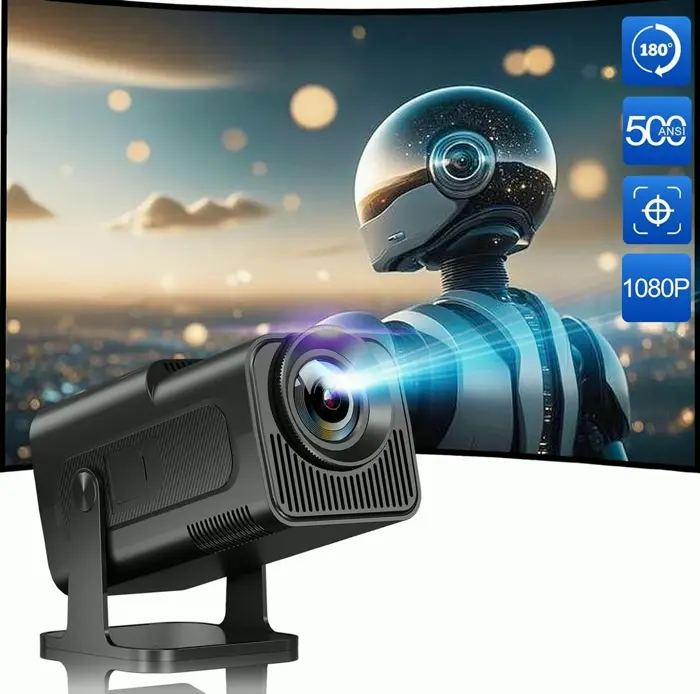 Rotating Smart Projector with WiFi and Bluetooth, Full HD HD