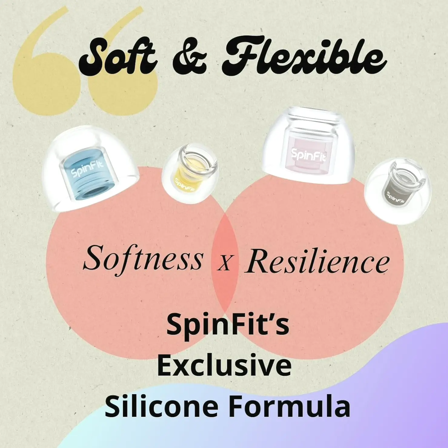 SpinFit Omni for Wireless Earphones - Medium Silicone Eartips