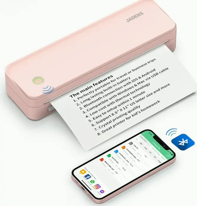 Rose Wireless Thermal Printing Device for Office Use