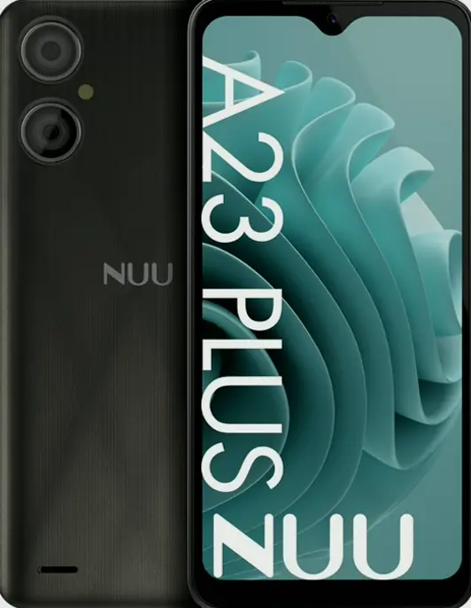 NUU A23 Plus Basic Cell Phone Dual SIM, Black, 365-Day Warranty