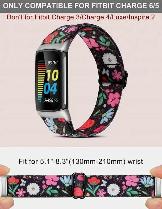 Elastic Bands for Fitbit Charge 5 - Pack of 3