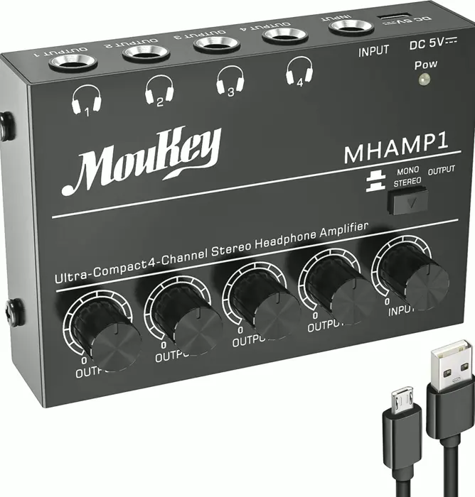 Moukey's 4-Channel Portable Headphone Amp