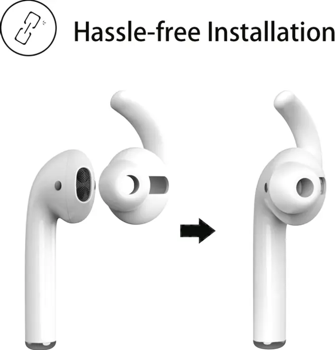 Non-Slip Ear Hooks Compatible with Airpods 2 & 1