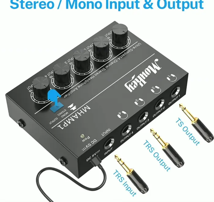 Moukey's 4-Channel Portable Headphone Amp