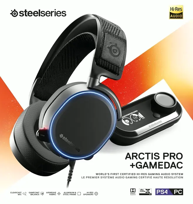 SteelSeries Arctis Pro+GameDAC (Wired) Gaming Headphones