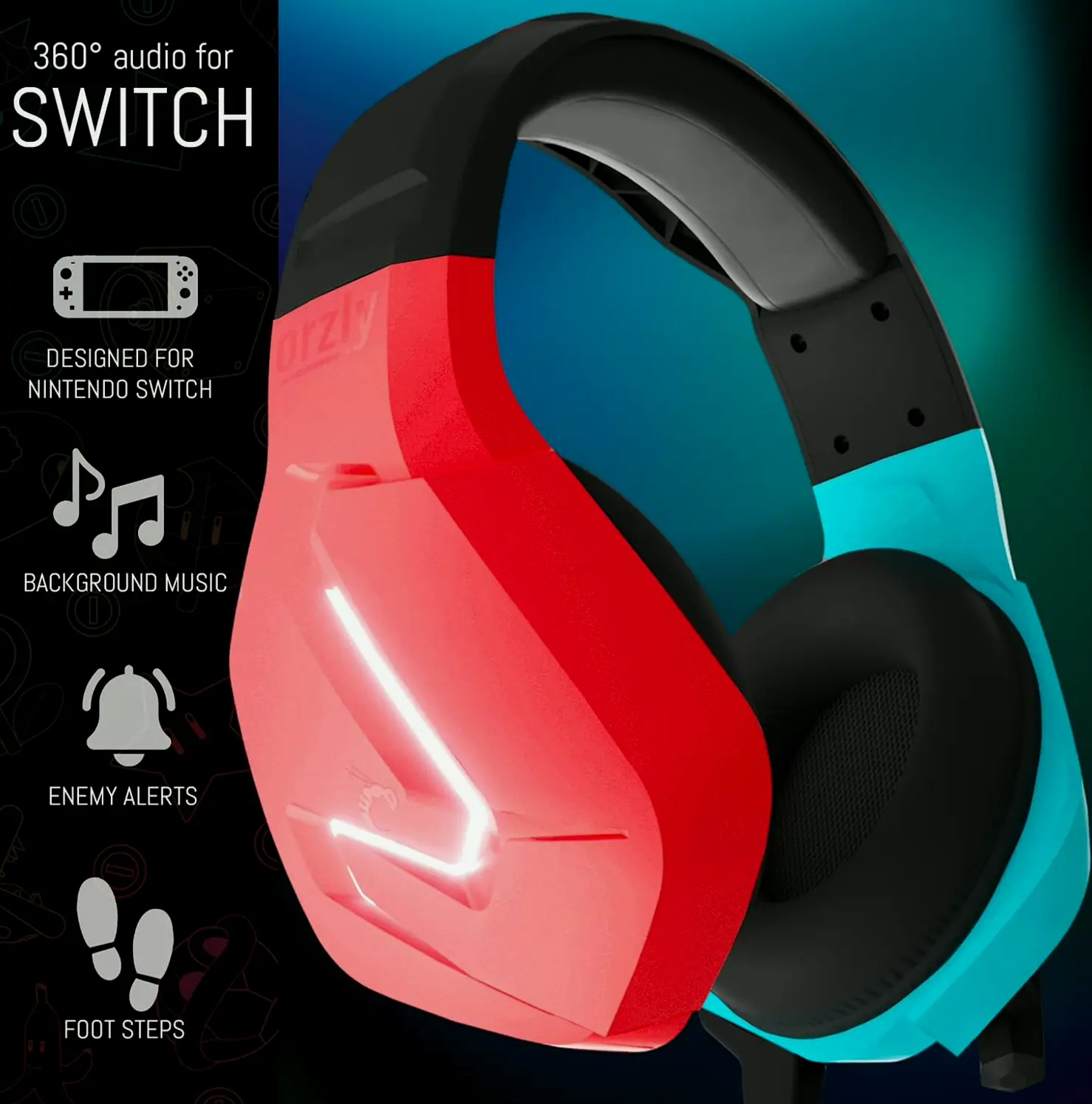 Orzly Headset featuring Mic for Switch and Lite