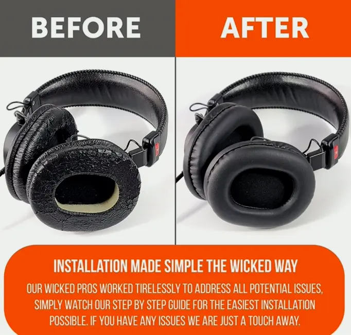 Replacement Ear Pads for Sony MDR 7506 with Luxurious Memory Cushion