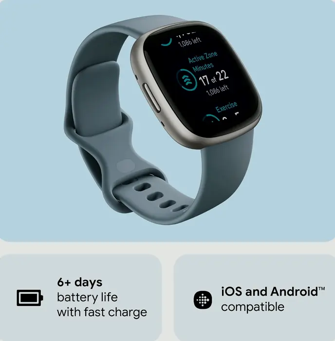 Fitbit Smartwatch 4 featuring GPS, Heart Rate