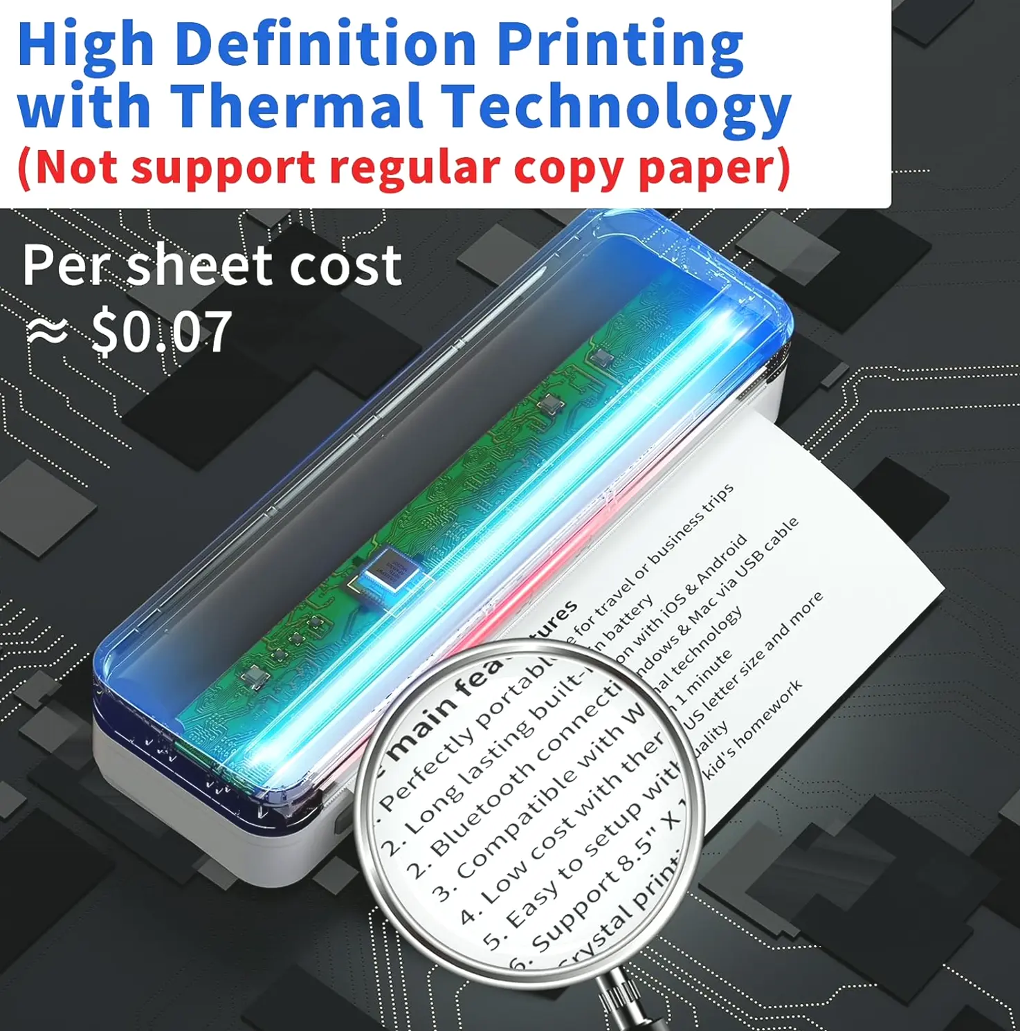 Rose Wireless Thermal Printing Device for Office Use