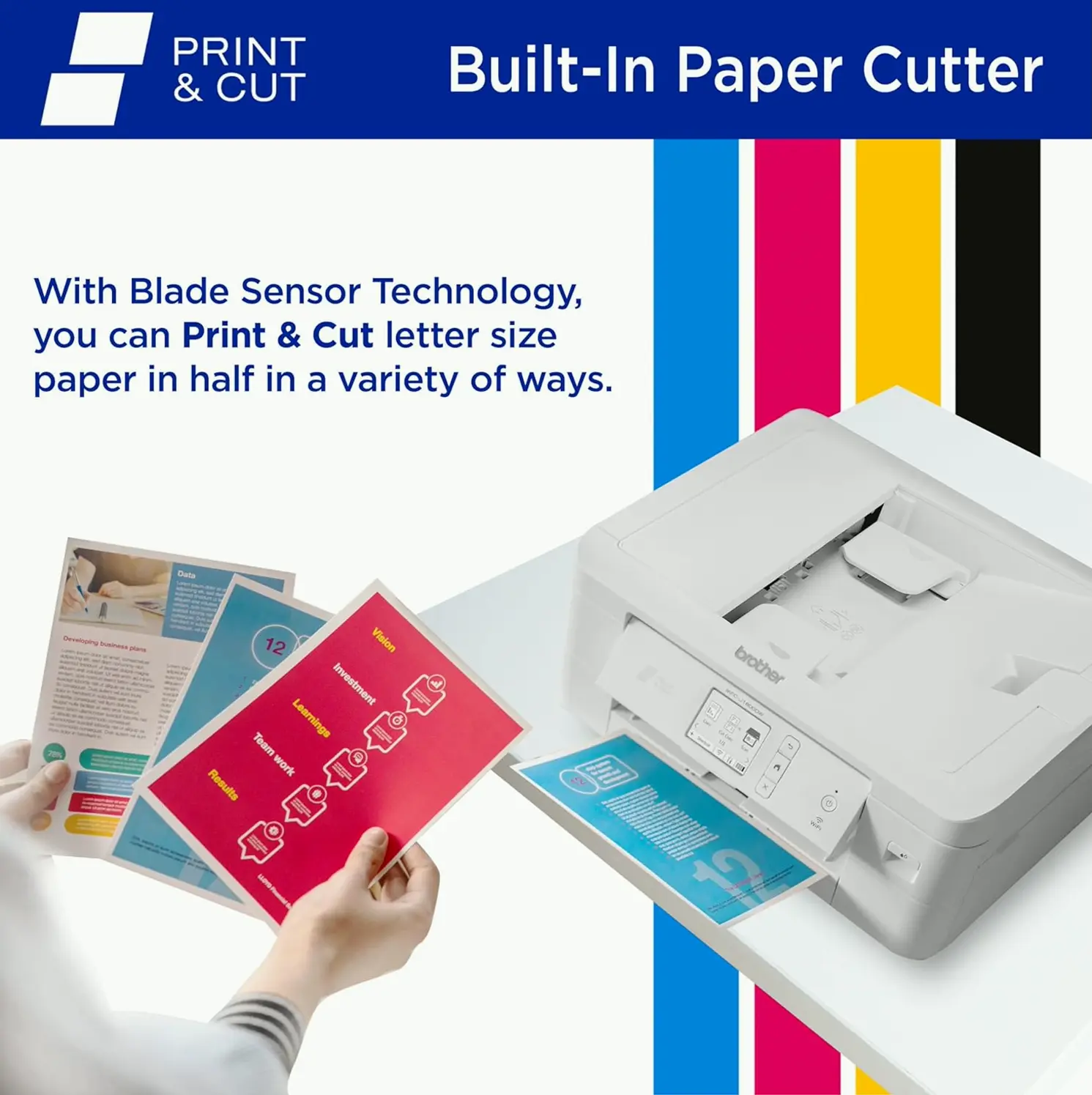 Sibling Color Multifunction Inkjet Printer | Wi-Fi Printing with Auto Paper Cutter