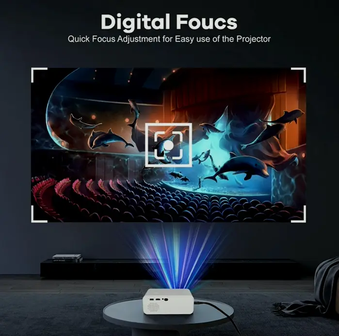 Wireless & Bluetooth Mini Projector, Original 1080P 4K Supported