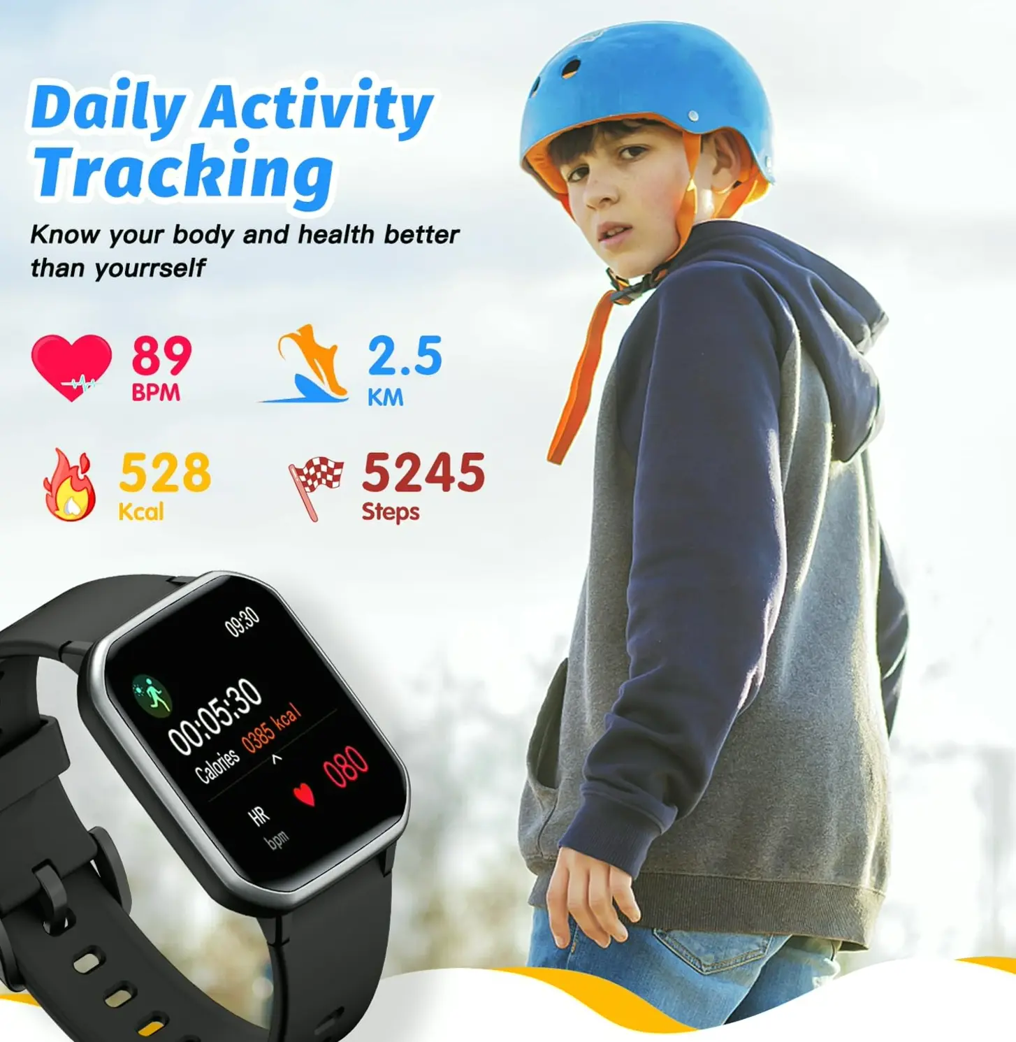 Children's Fitness Watch with Heart Rate Monitor