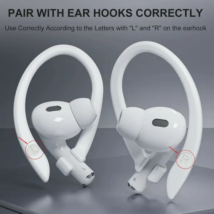 Two Pairs Earbud Clip Hooks for AP2,AirPods Pro,AirPods, Upgraded Anti-Slip Exercise Clip Accessory