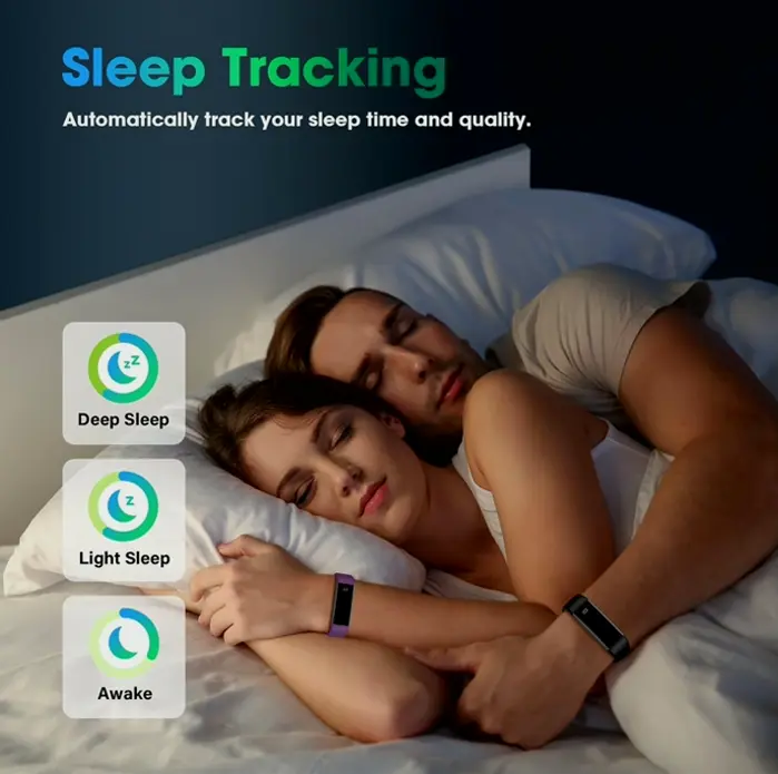 Fitness Monitor Wearable Featuring Heart-rate Monitor, Step Counter For iOS