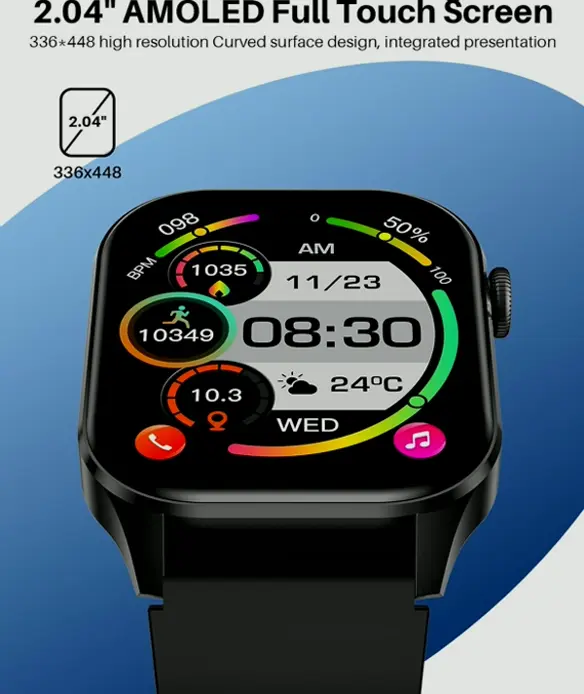 Smart Watch for Men Ladies, Blood Checker, AMOLED Display, Activity Tracker