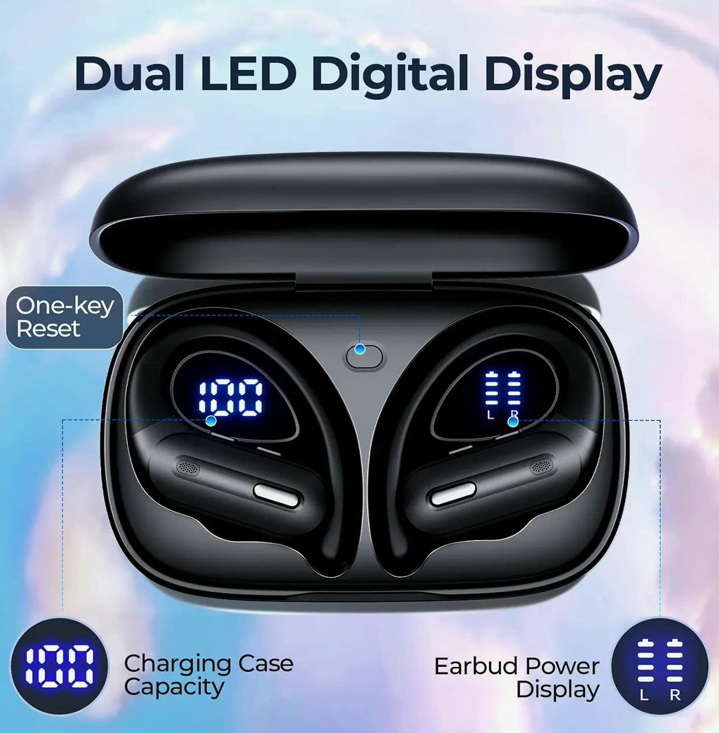 Wireless Headphones 90 Hrs Play