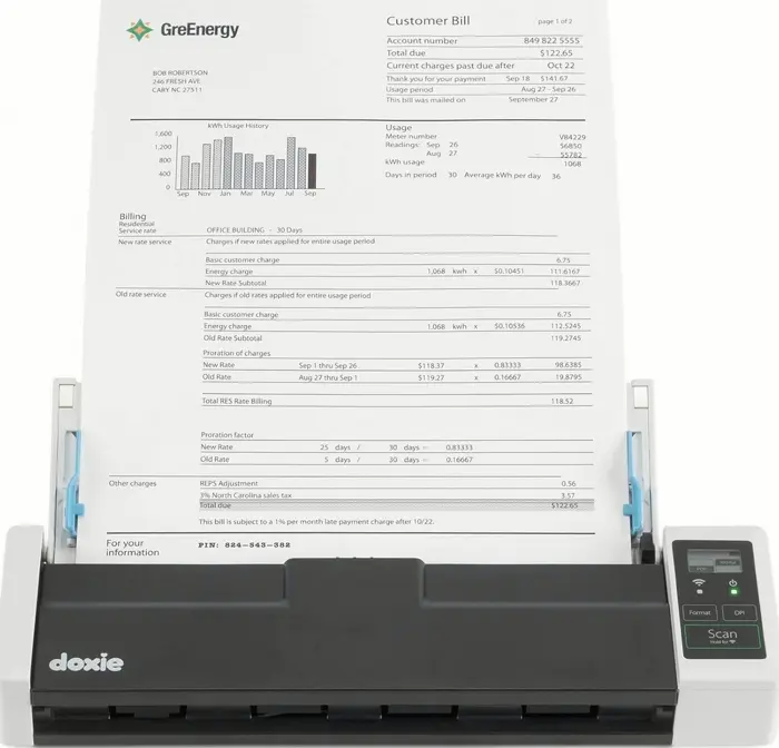 Wireless Rechargeable Document Scanner with ADF