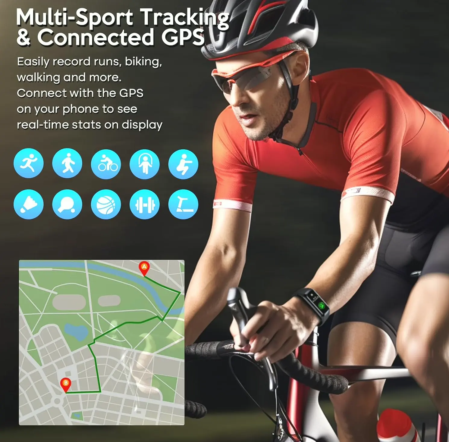 Fitness Tracker Wearable HR & Sleep Monitor for Men & Females