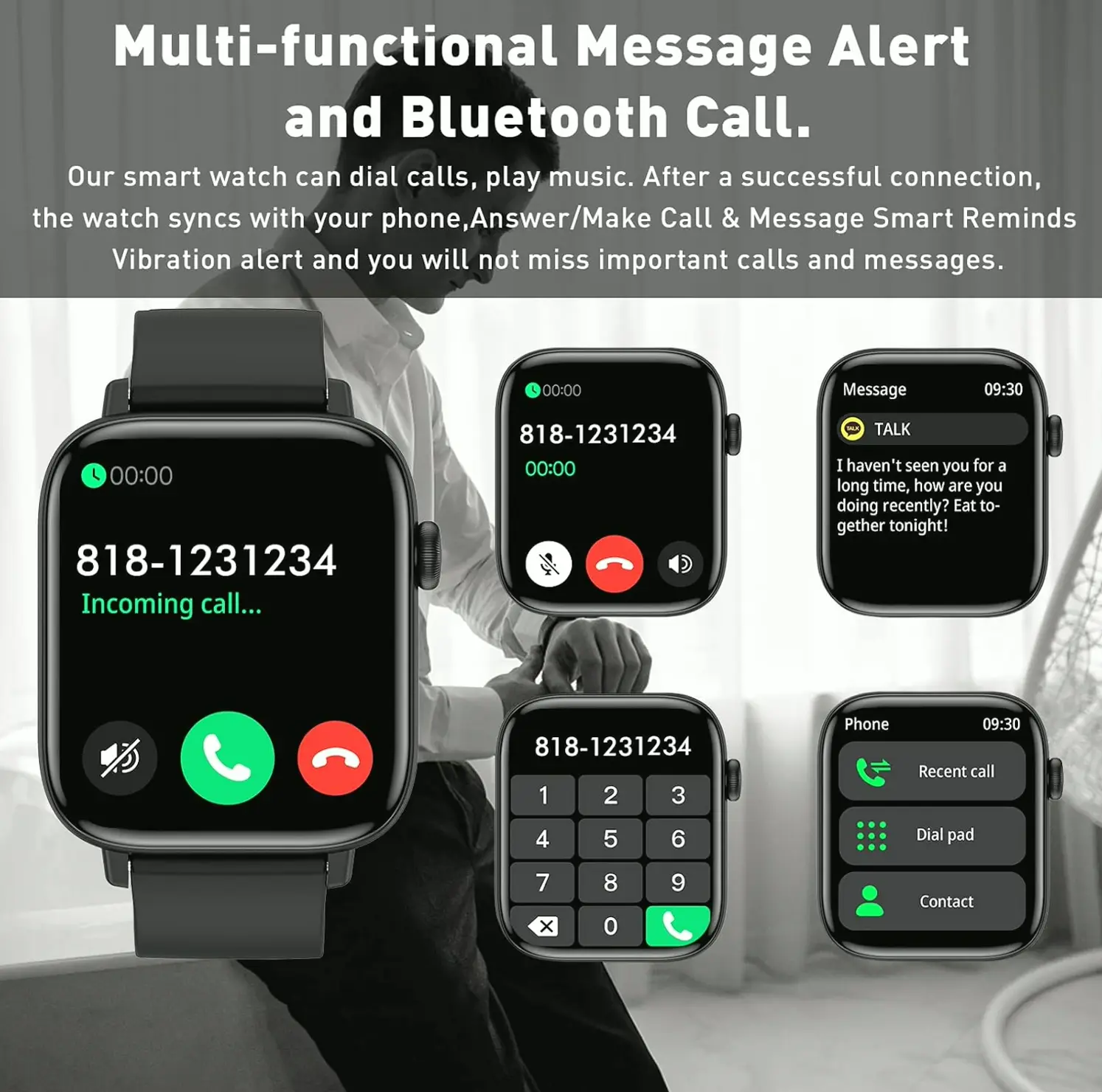 1.9'' Smartwatch w/ Call Function